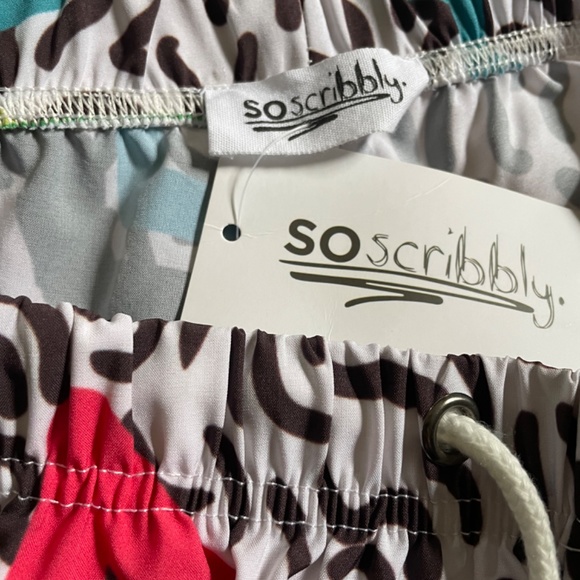 Men’s SoScribbly 80’s inspired Trunks XL/XXL - Picture 3 of 3